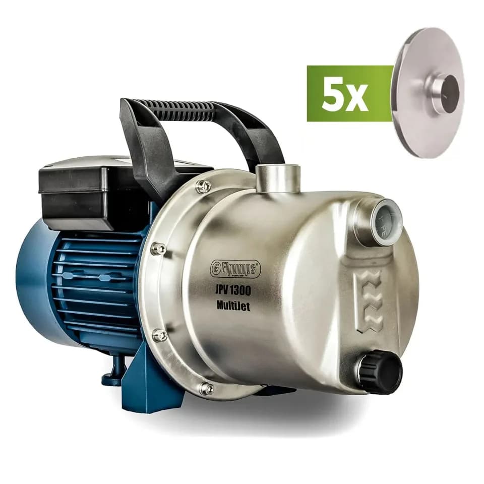 JPV 1300 MultiJet Garden pump, with 5 impellers and INOX steel casing, 1300 W, 6.000 l/h, 5,3 bar