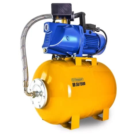 VB 50/1500 Domestic waterwork, 1500 W, 6.300 l/h, 4,8 bar, 50 L